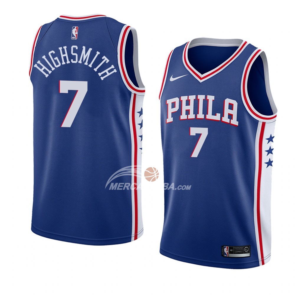 Maglia Philadelphia 76ers Haywood Highsmith Icon 2018 Blu